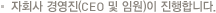 자회사 경영진(CEO 및 임원)이 진행합니다.