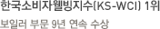 한국소비자웰빙지수(KS-WCI) 1위-보일러 부문 9년 연속 수상